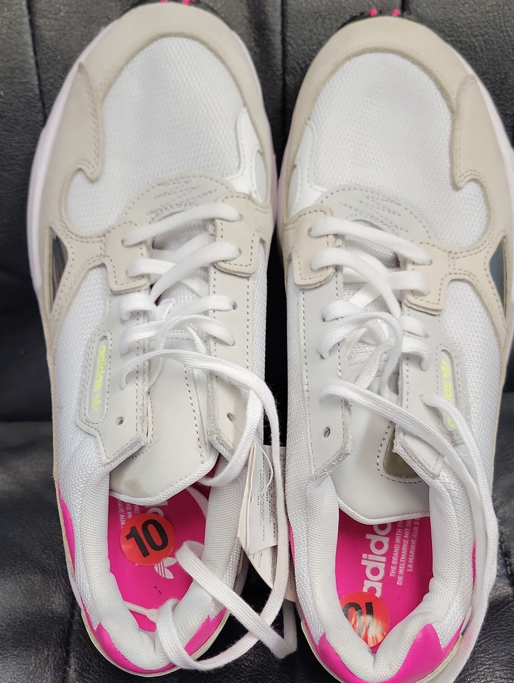 adidas White and Pink Women's Sneakers